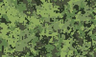 Digital camouflage pattern in shades of green. Perfect for backgrounds, textures, or militarythemed designs. Abstract pixelated texture evokes a sense of concealment and strategic planning. vector