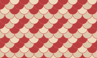 Elegant red and beige fish scale pattern. Perfect for backgrounds, textiles, and website design. This seamless geometric design evokes a sense of luxury and tradition. vector