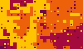 Abstract pixel art background. Vibrant orange and maroon hues create a dynamic, energetic design perfect for tech, gaming, or modern branding. vector