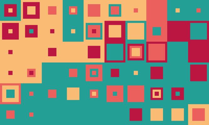 Abstract geometric background featuring a vibrant mosaic of multicolored squares.