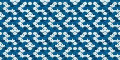 Seamless pattern of overlapping scales in calming blue hues. Evokes tranquility, water, and nature. vector