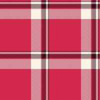 Deep textile background, empty plaid pattern tartan. Asymmetric fabric texture check seamless in red and old lace colors. vector
