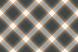 Elegant diagonal plaid pattern in muted grey, white, and burnt orange. Perfect for textile design, website backgrounds, or autumnthemed projects. vector