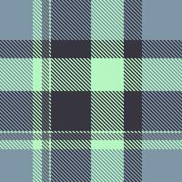 Striking pastel plaid pattern in mint green and slate gray. Ideal for textile design, fashion, website backgrounds, or any project needing a fresh, modern, and subtly textured aesthetic. vector