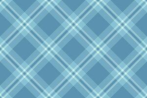 Part texture plaid pattern, curved textile fabric seamless. Scrapbook tartan background check in cyan and light colors. vector