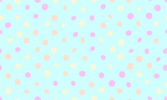 Delightful pastel polka dot pattern, perfect for cheerful designs. This playful, seamless texture evokes feelings of joy and whimsy, ideal for branding, websites, or textile prints. vector