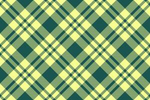 Elegant diagonal plaid pattern in muted yellow and teal green. Perfect for textile design, website backgrounds, or crafting projects. vector