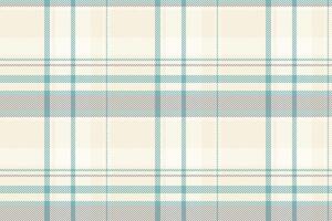 Lovely plaid texture pattern, guy seamless textile check. Folded fabric background tartan in beige and ivory colors. vector