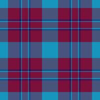 Awesome tartan fabric plaid, border textile background pattern. 60s texture seamless check in blue and cyan colors. vector