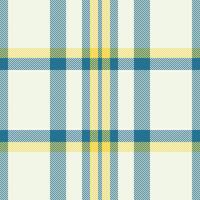 Seamless pastel plaid pattern in teal, yellow, and cream. Perfect for textile design, website backgrounds, or crafting projects. This cheerful, minimalist design evokes a sense of calm and order. vector