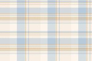 Dining plaid seamless background, gift paper tartan fabric textile. Store pattern check texture in light and sea shell colors. vector