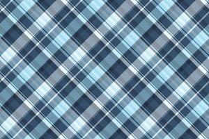 Top plaid background , scarf pattern seamless texture. Group textile tartan check fabric in cyan and blue colors. vector