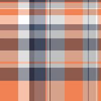 Nostalgic background texture seamless, form check tartan. Mockup fabric plaid textile pattern in orange and pastel colors. vector