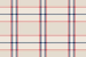 Row check texture plaid, apartment fabric tartan seamless. Line background pattern textile in light and old lace colors. vector