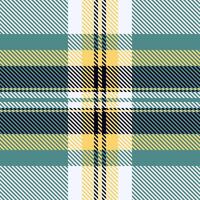 Thin plaid textile seamless, industry check fabric background. Fancy texture tartan pattern in cyan and alice blue colors. vector