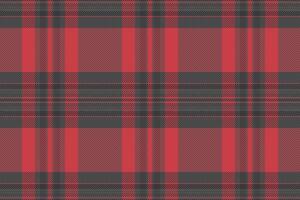 Repeating plaid tartan seamless, premium textile check. Ornate texture background fabric pattern in grey and red colors. vector