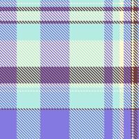 Knit texture plaid background, winter seamless fabric check. Customizable tartan textile pattern in light and indigo colors. vector