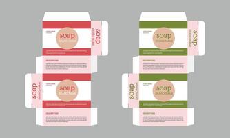 soap box design template package vector