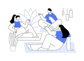 Feeling good after yoga isolated cartoon illustrations. vector