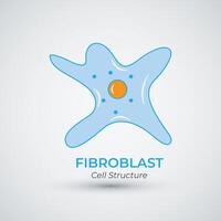 Fibroblast Cell structure Logo Design Illustration vector
