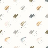 Palm leaf background. Seamless pattern with boho leaves. Floral background in trendy minimalistic style. Botanical seamless pattern. Modern design for paper, cover, and fabric. vector