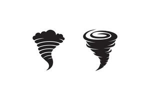 Two black and white images of a tornado and a tornado vector