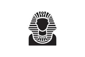 Egyptian pharaoh icon in simple style on white background vector