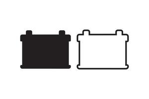 A black and white icon of a battery vector