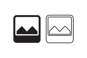 Two icons of a camera and a phone vector
