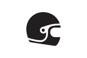 A black and white helmet icon on a white background vector
