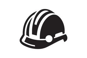 A black and white image of a hard hat vector