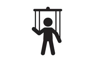 A black silhouette of a man swinging on a swing vector