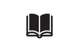 An open book icon on a white background vector
