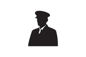 A silhouette of a man in a suit and tie vector