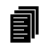Document paper icon isolated on white background vector