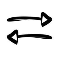 Abstract style arrow icon with right and left direction vector