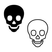 Human skull icon isolated on white background vector