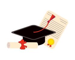 Class of graduation elements collection. Congratulations graduates celebration set for college, high school, university. Tassel and cap illustration. vector