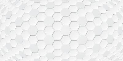 3D futuristic honeycomb bulge pattern white color paper cut style graphic illustration. Rounded hexagon curve out pattern background. vector
