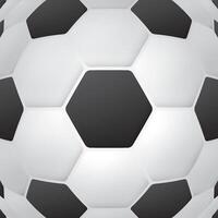 3D black and white hexagon soccer ball curve out pattern square background graphic illustration. vector