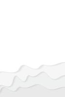 Abstract 3D white liquid flowing on vertical background paper cut style graphic illustration have blank space. vector