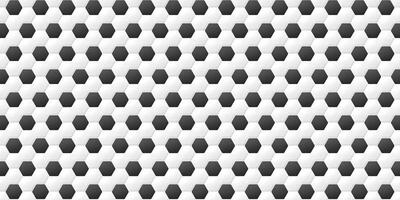 3D black and white hexagon soccer ball pattern background graphic illustration. vector