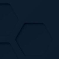 3D navy blue rounded hexagon frame paper cut style square background graphic illustration have blank space. vector