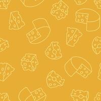 Outline Cheese Seamless Pattern Background for Surface Print Fabric Fashion Wrapping vector