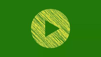 Play Button Icon With Scribble Texture video