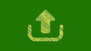Upload Icon With Scribble Texture video