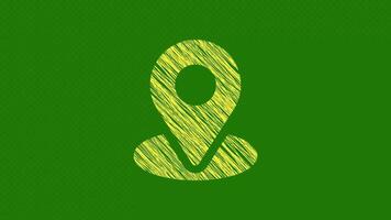 Location Symbol With Scribble Texture video