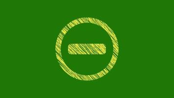 Stop Icon With Scribble Texture video