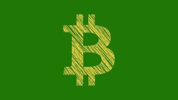 Bitcoin Icon With Scribble Texture video