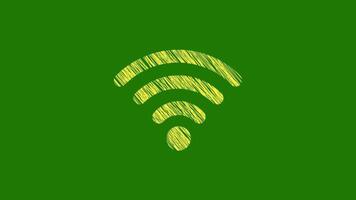 WIFI Icon With Scribble Texture video